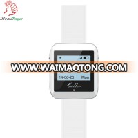 Fashionable easy charging waterproof LCD wrist watch pager supports  Language customization